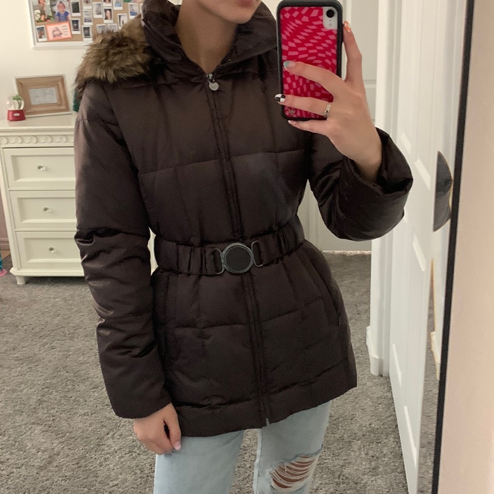 beautiful chocolate brown winter coat
